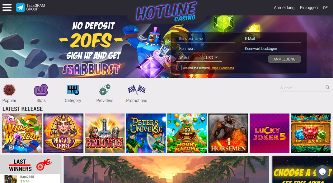 Hotline Online Casino test
