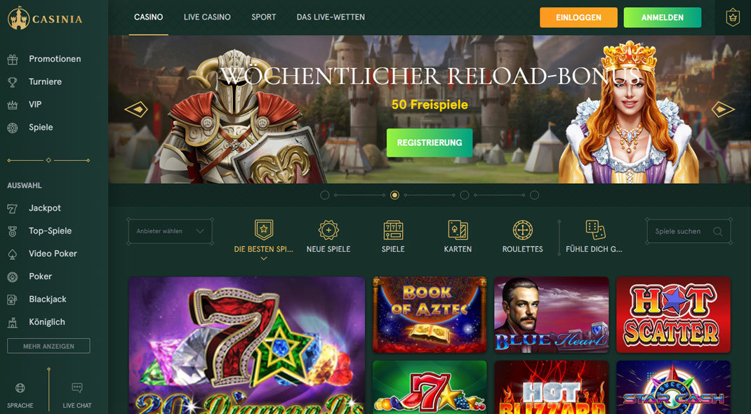 Casinia Online Casino test