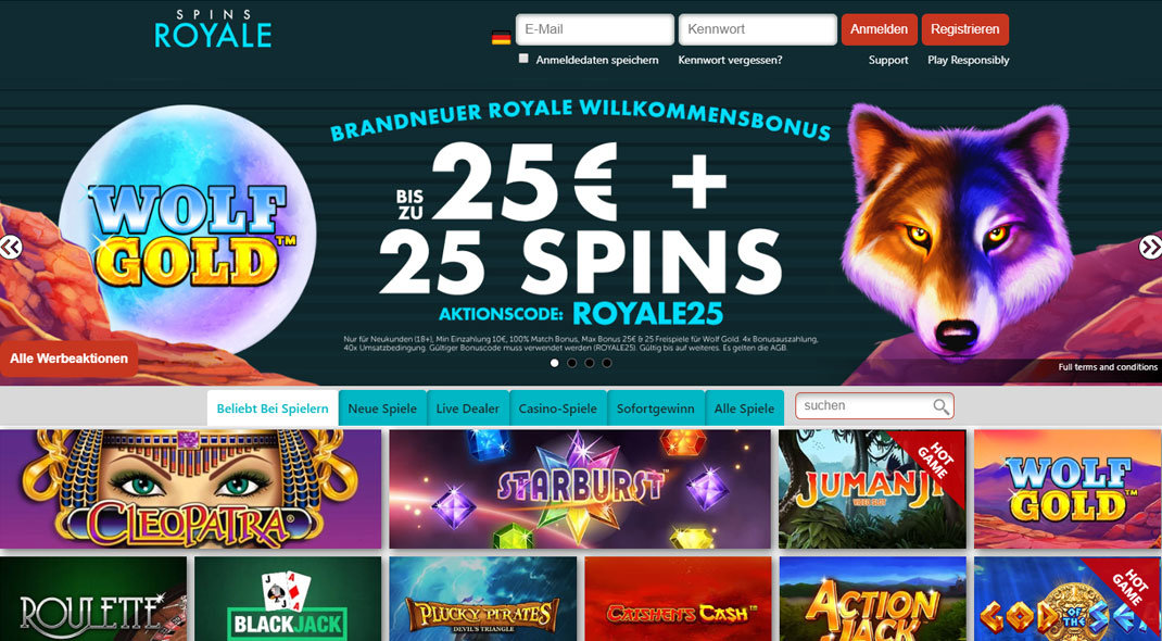 Spins Royale Online Casino test