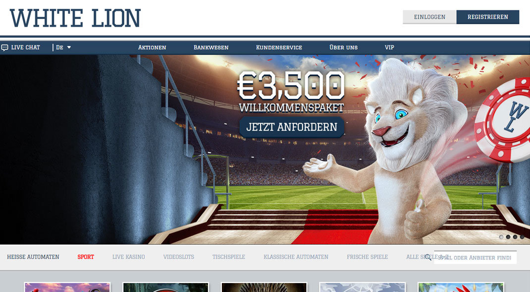 White Lion Online Casino test