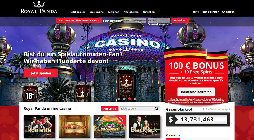 Royal Panda Online Casino test