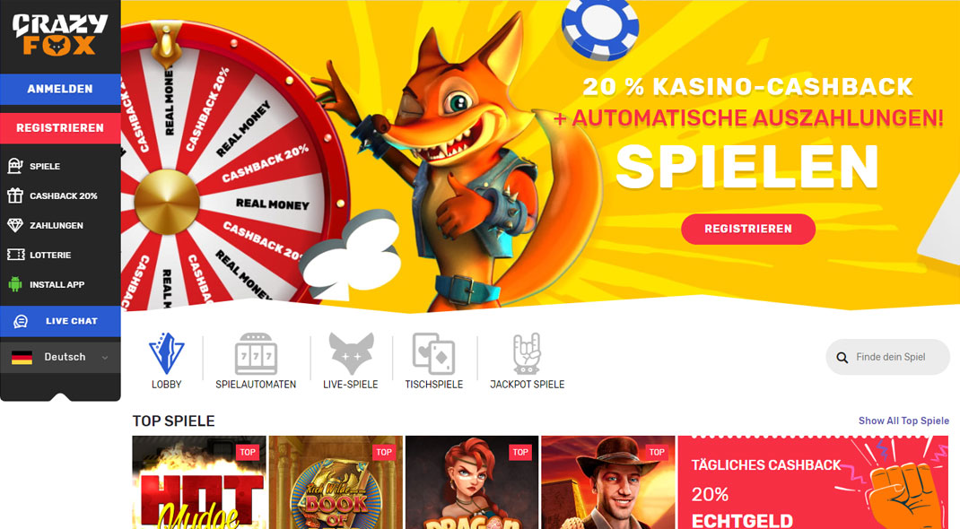 Crazy Fox Online Casino test
