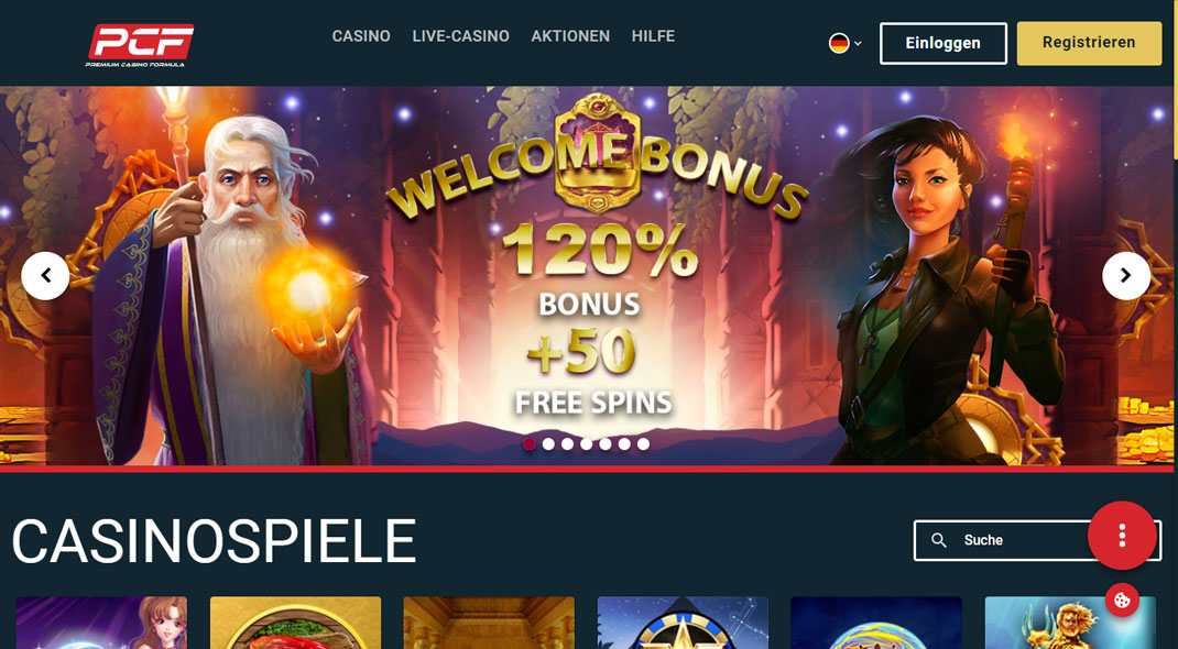 PCF Online Casino test